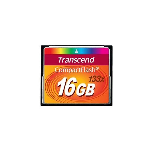  MEMORY COMPACT FLASH 16GB/133X TS16GCF133 TRANSCEND 