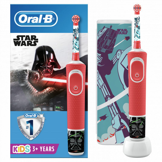  Elektrinis dantų šepetėlis BRAUN Vitality 100 Kids D100.413.2KX "StarWars" + dėklas 