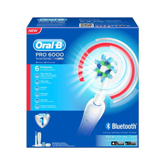  Oral-B PRO 6000 Toothbrush, White  