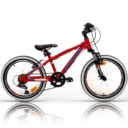  Vaikiškas dviratis ShockBlaze 20" dydis 11,5" (29cm) (raudonas/mėlynas/juodas) 