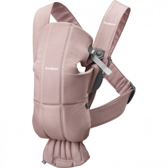 BABYBJORN nešioklė MINI Dusty Pink, Cotton 021014