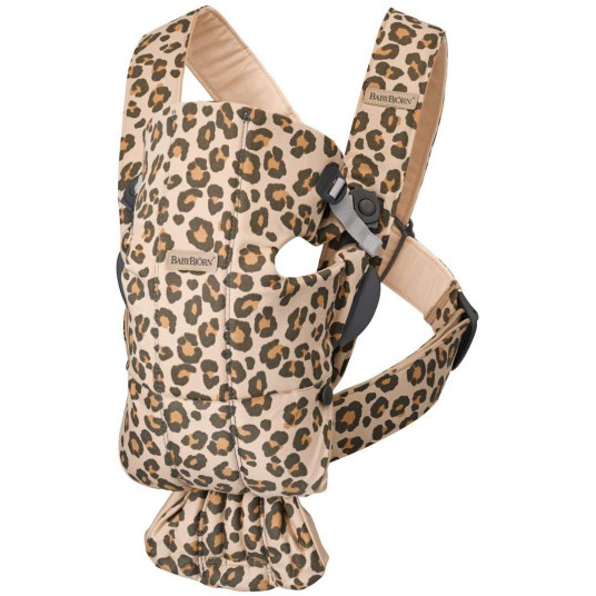 BABYBJÖRN nešioklė MINI Beige Leopard, Cotton 021075