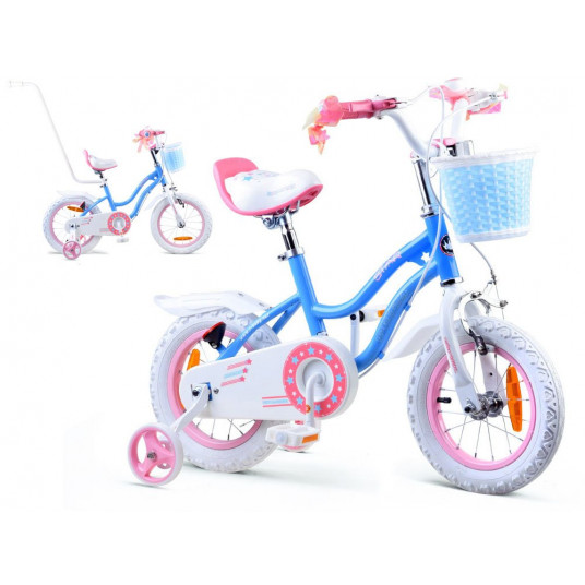  Vaikiškas dviratis RoyalBaby STAR GIRL 12" blue RB12G-1 RO0138 NI 