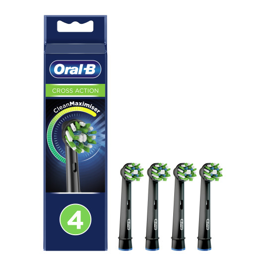  Dantų šepetėlio antgalis Oral-B EB50-4 CrossAction Black 