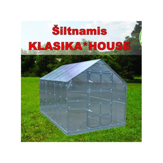  Šiltnamis KLASIKA HOUSE 2, 6 mm danga (4,98 m2 )  
