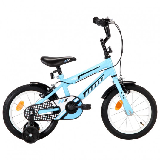  Vaikiškas dviratis, juodos ir mėlynos spalvos, 14 colių 