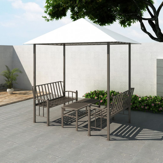  Sodo paviljonas su staliuku ir suoliukais, 2,5x1,5x2,4m 