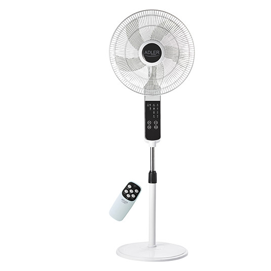  Adler Fan AD 7328 Stand Fan, Number of speeds 3, 120 W, Oscillation, Diameter 40 cm, White 