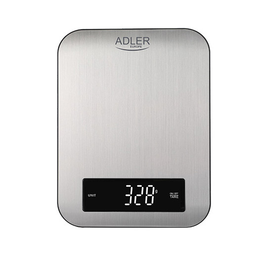  Adler Kitchen scale AD 3174	 Maximum weight (capacity) 10 kg, Graduation 1 g, Display type LED, Inox 