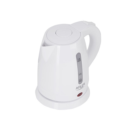  Adler Kettle AD 1272 Electric, 1600 W, 1 L, Stainless steel/Polypropylene, 360° rotational base, White 