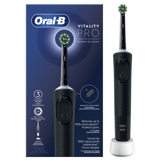  Elektrinis dantų šepetėlis Oral-B D103.413.3 Vitality Pro Black 