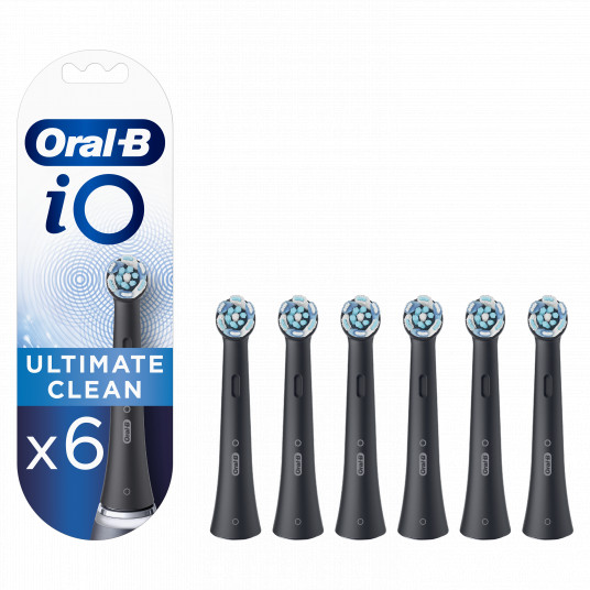 Dantų šepetėlio antgalis Oral-B CB-6 iO Ultimate Clean Black XL (6vnt.)