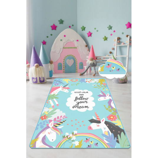  Durų kilimėlis (100 x 200) Conceptum Hypnose Cute Unicorn - Daugiaspalvis 