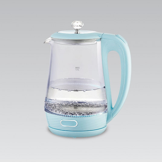  Maestro MR-052-BLUE Elektrinis stiklinis virdulys, mėlynos spalvos, 1,7 l 