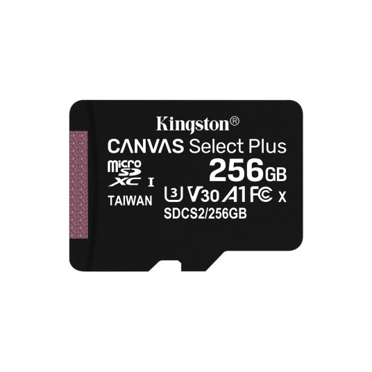  256GB Kingston Canvas Select Plus microSDXC 100MB/s 