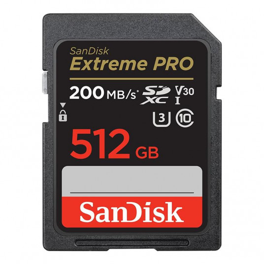  Memory Card.SanDisk SDXC 512GB Extreme Pro UHS-I 