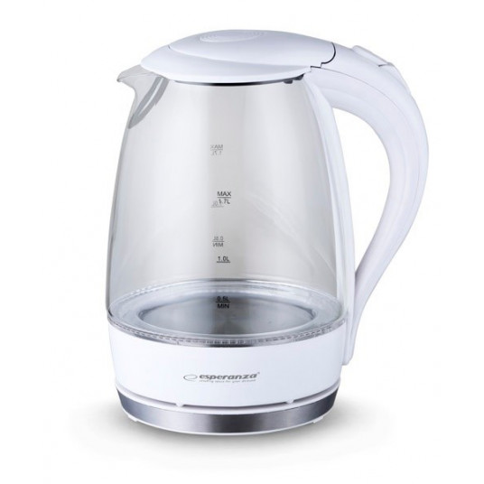  Esperanza EKK011W Elektrinis virdulys 1,7 l stiklinis/baltas 2200 W 