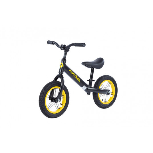  Balansinis dviratukas - Moovkee, 12 colių, juodai geltonas 