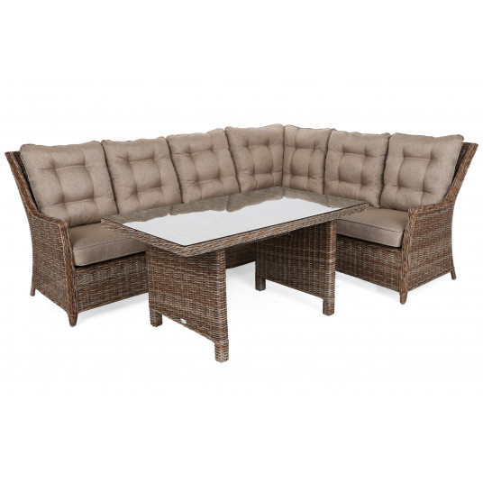  Kampinis sodo baldų komplektas Alicante rudas 