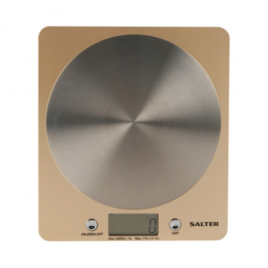  Salter 1036 OLFEU16 Olympic Disc Electronic Digital Kitchen Scales Gold 