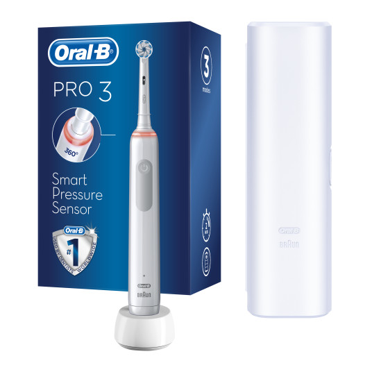 Elektrinis dantų šepetėlis Braun D505.513.3X Oral-B Pro 3-3500, balta