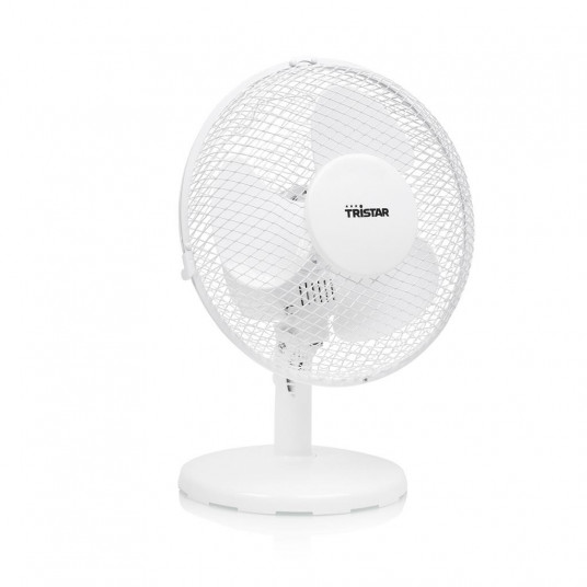  Tristar Desk fan VE-5721 Diameter 23 cm, White, Number of speeds 2, 30 W, Oscillation 