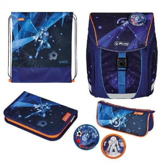  Mokyklinės kuprinės rinkinys HERLITZ FILOLIGHT PLUS - Galaxy Game, 50037919 