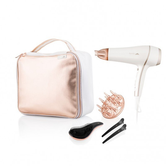  ETA Hair Dryer ETA732090010 Fenite gift set 2400 W, Number of temperature settings 3, Ionic function, Diffuser nozzle, White/Pink 