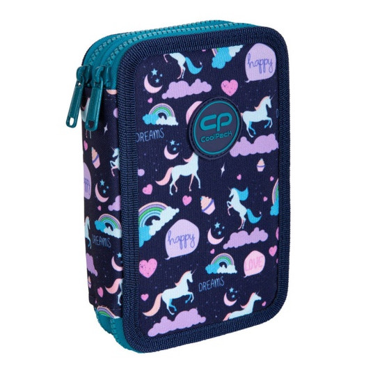  Forminis dviejų skyrių penalas su priedais CoolPack Jumper 2 Happy Unicorn 