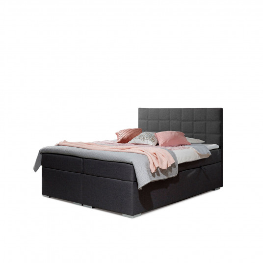 Continental lova su patalynės dėže Alice 180X200, pilka, audinys Sawana 05