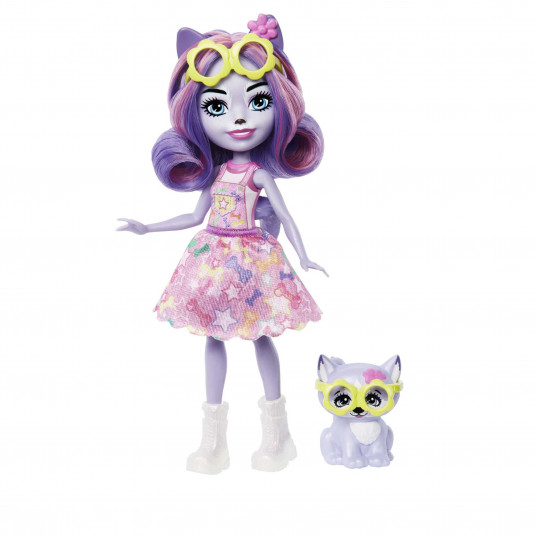  Enchantimals herojė haskė Hadlė su gyvūnėliu 