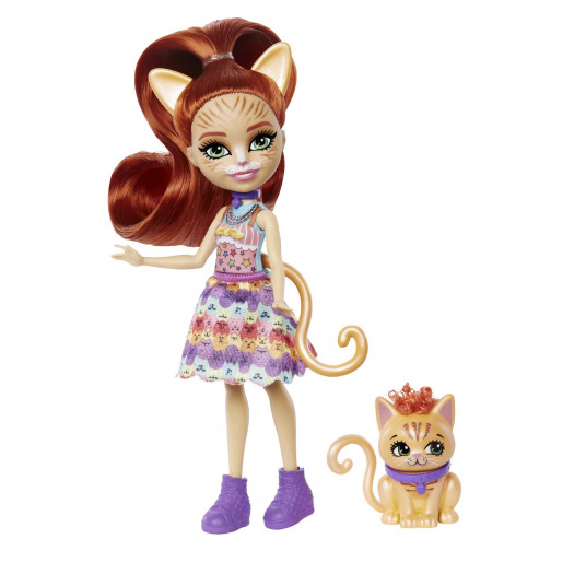  Enchantimals herojė katytė Tarla su gyvūnėliu 
