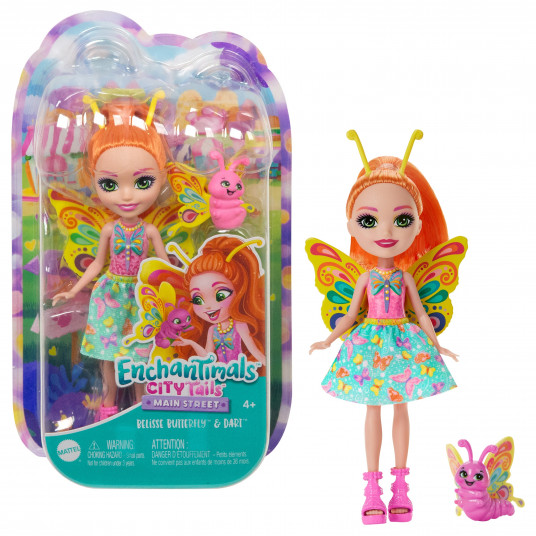  „Enchantimals“ herojai drugeliai Belisė su gyvūnėliu 