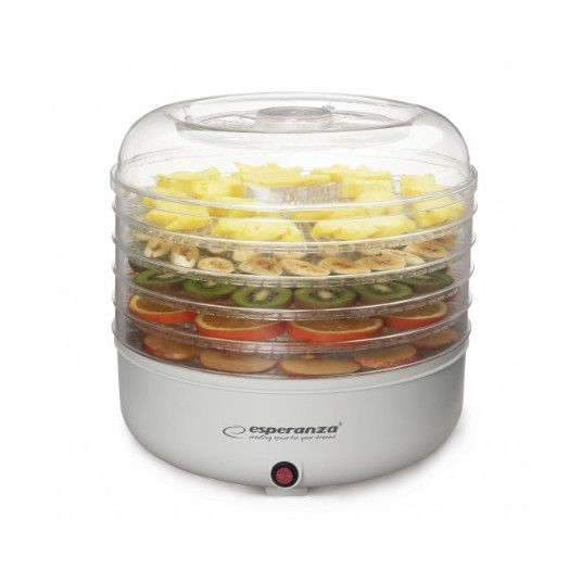  Esperanza EKD001 maisto džiovintuvas Permatomas, Balta 125 W 
