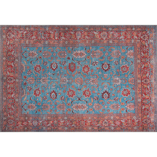  Kilimas (140 x 190) Conceptum Hypnose Blues Chenille - Claret Red AL 170 - Daugiaspalvis 