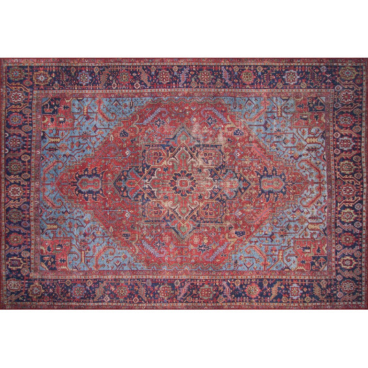  Kilimas (150 x 230) Conceptum Hypnose Blues Chenille - Claret Red AL 162 - Daugiaspalvis 