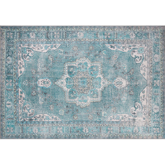  Kilimas (150 x 230) Conceptum Hypnose Blues Chenille - Green AL 158 - Daugiaspalvis 