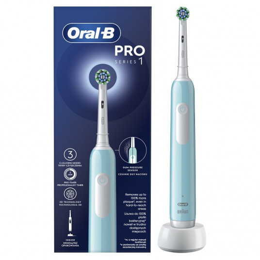  Elektrinis dantų šepetėlis Braun D305.513.3 PRO1 Cross Action, žydra 