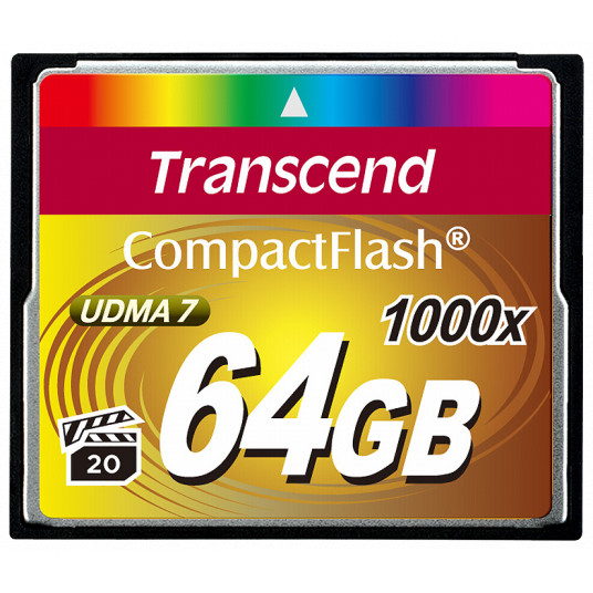  Transcend Compact Flash 64GB 1000x 
