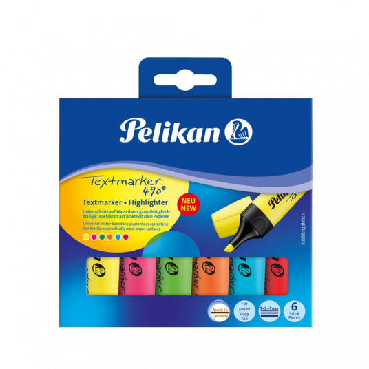 Teksto žymeklių 490 fluo rinkinys 6vnt.