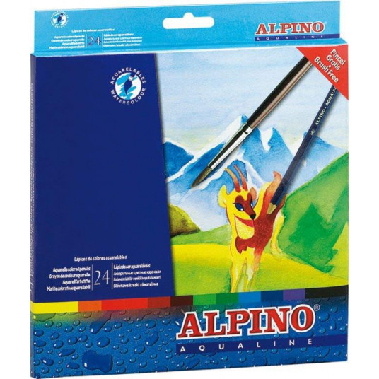 Pieštukai spalvoti ALPINO Aqualine 24sp