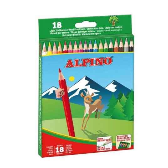  Pieštukai spalvoti ALPINO 18sp 