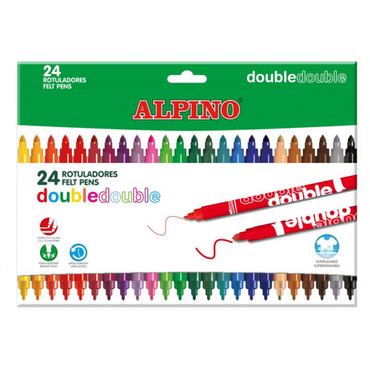  Flomasteriai ALPINO Double ddouble 20sp+4sp 