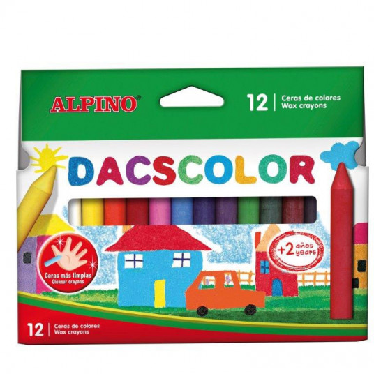  Vaškinės kreidelės ALPINO Dacscolor 12sp 12mm 