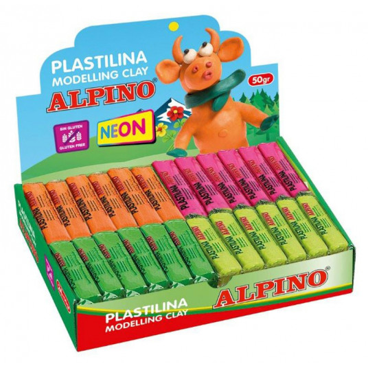 Plastilinas ALPINO NEON 6x4sp. x 50g