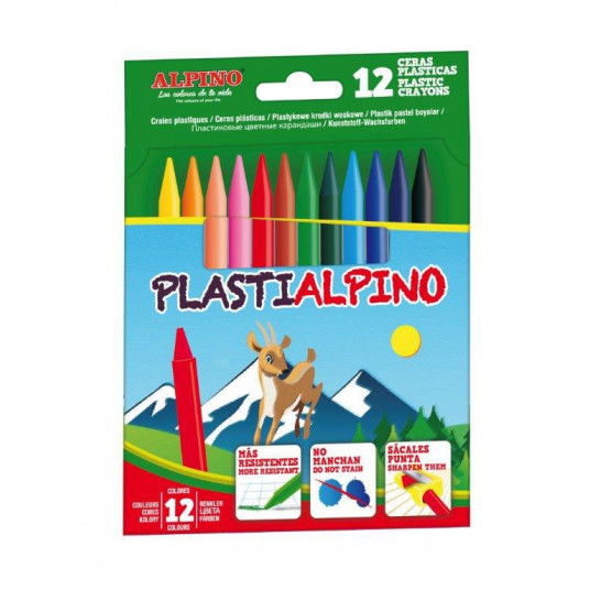 Vaškinės kreidutės PLASTIALPINO 12sp 8mm