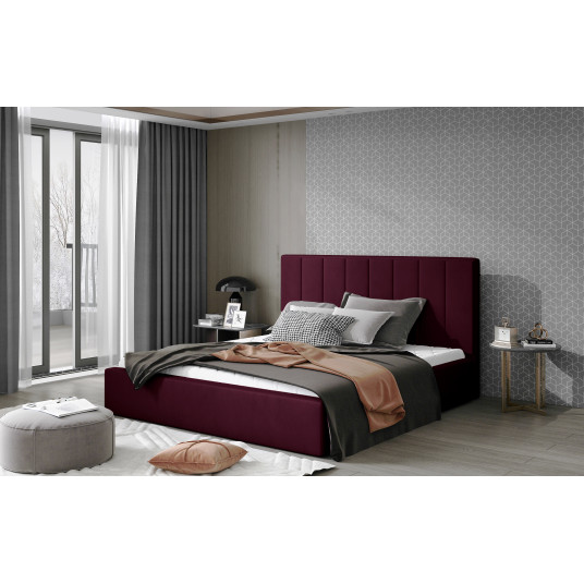 Lova su patalynės dėže Audrey Mat Velvet 68, 180x200, violetine spalva