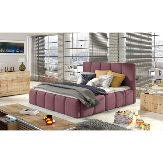 Lova Edvige Mat Velvet 63, 160x200, pink spalva