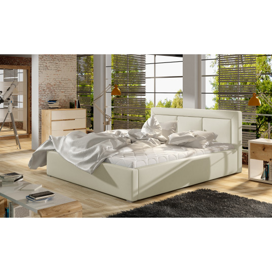 Lova su patalynės dėže Belluno Soft 33, 160x200, beige spalva