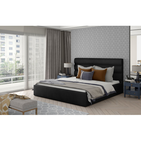  Lova Caramel Mat Velvet 99, 160x200, juoda spalva 